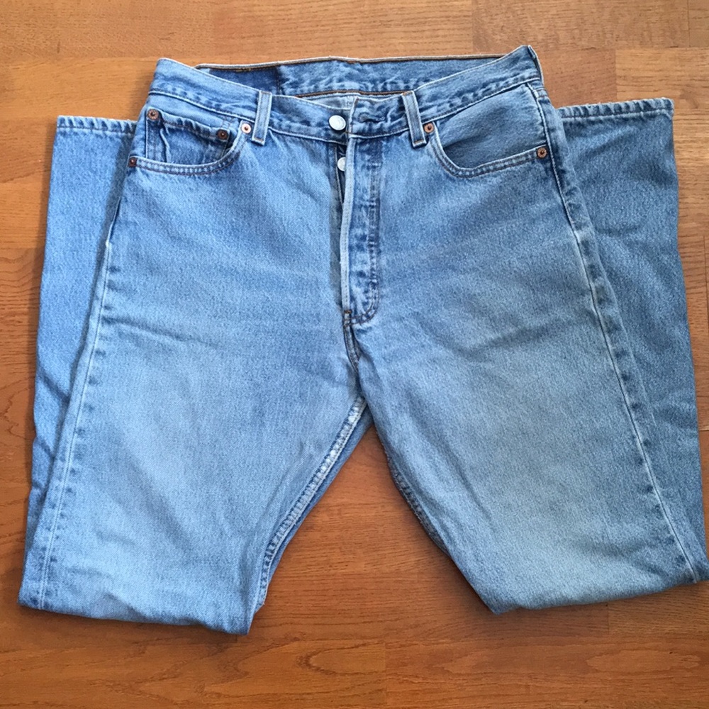 Levi’s 501 Vintage Button-Fly Blue Jeans